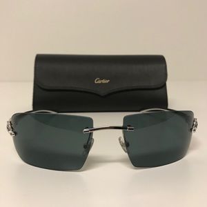 Cartier Silver vintage panthere  Sunglasses
